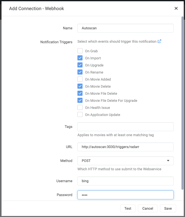 Radarr Autoscan